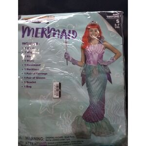 Girls Mermaid Costume Size Small 5–7 Yrs Spooktacular Creations Complete Set NEW